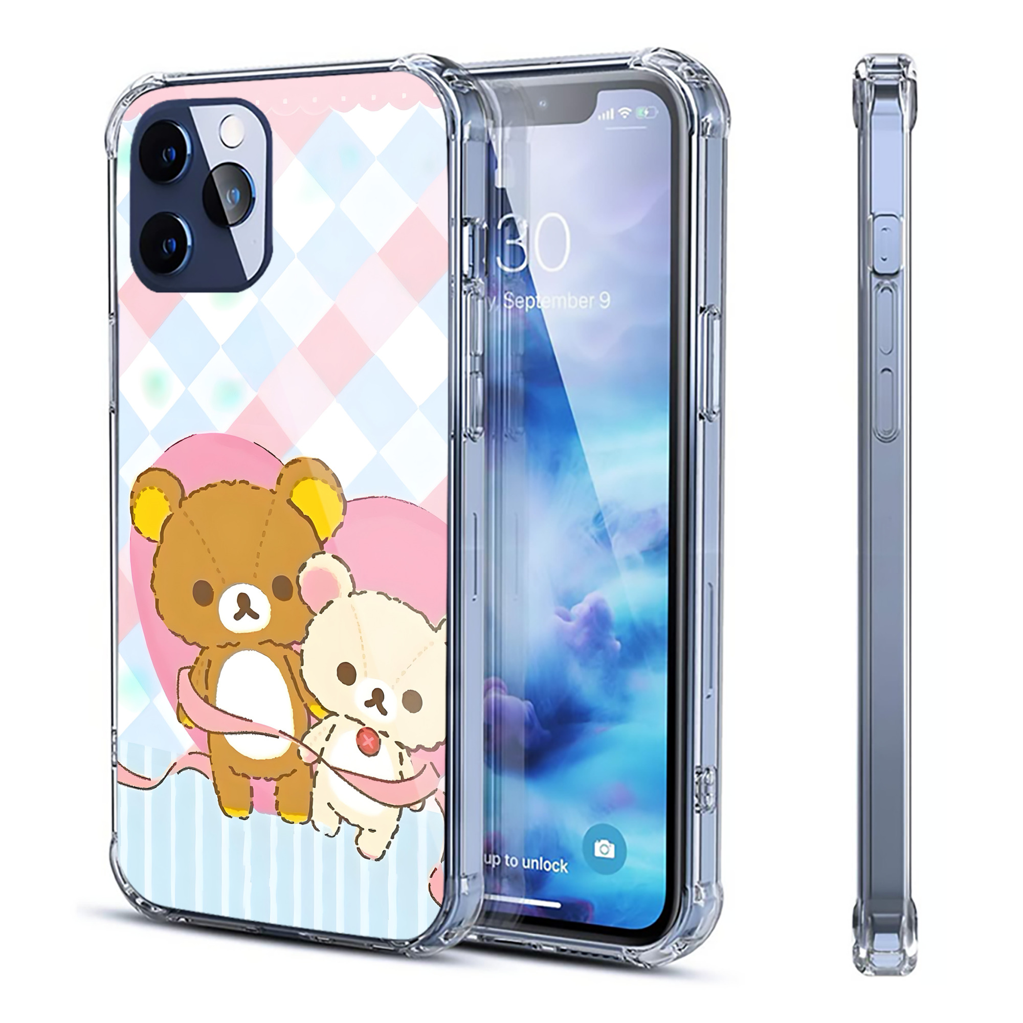 （画像用） リラックマ リラックマ キイロイトリ Rilakkuma Korilakkuma Kiiroitori 【iPhone 12シリーズ対応】透明スマホケース（クリアソフトケース）